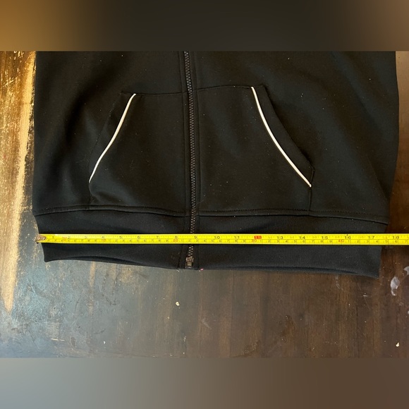 FILA athletic pink and black athletic full zip jacket size L with puff shoulder - Picture 8 of 13